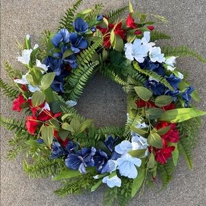 Frontgate Red, White & Blue Wreath - NWOT